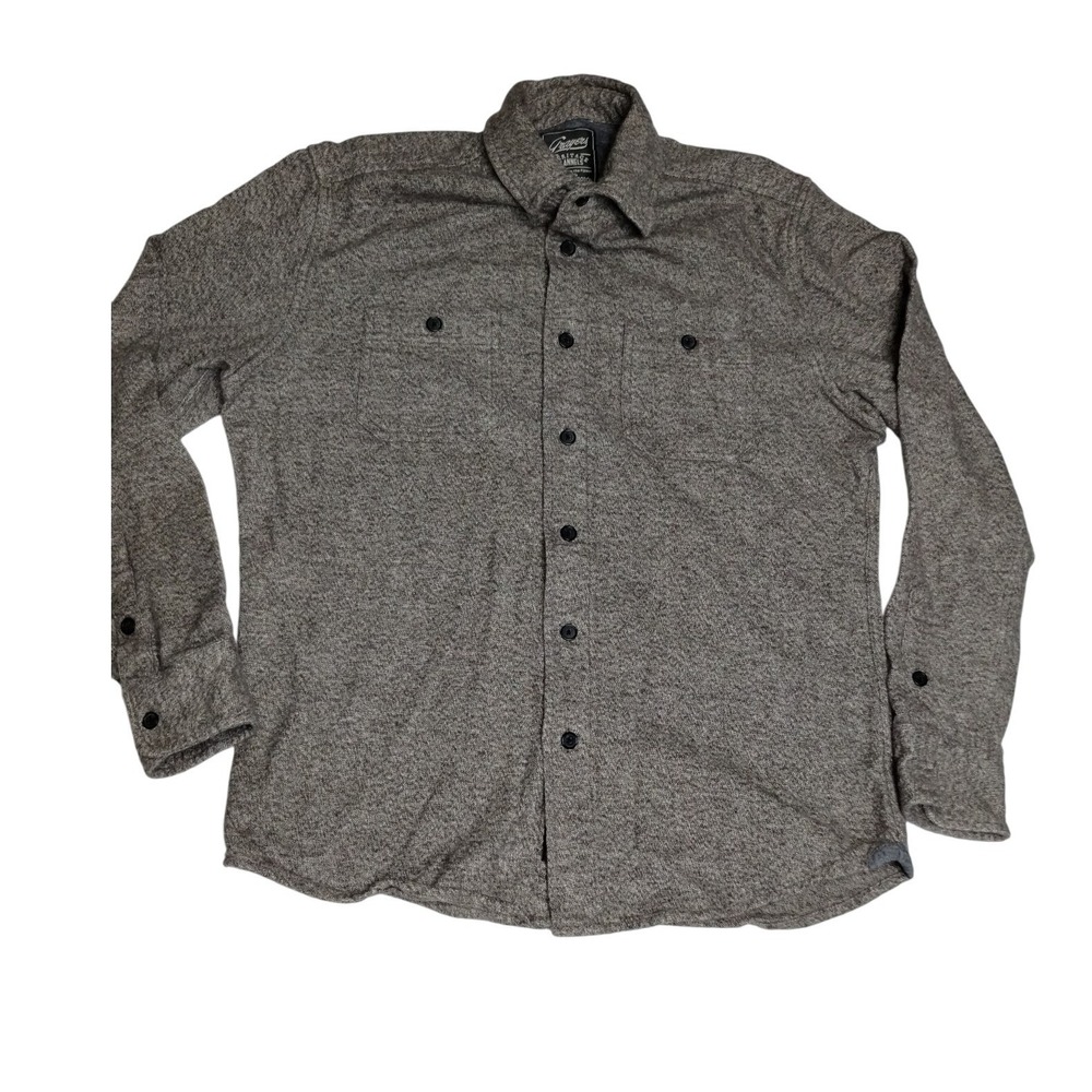Grayers‎ Heritage Flannels Gray 100% Cotton Button Front Long Sleeve Shirt L